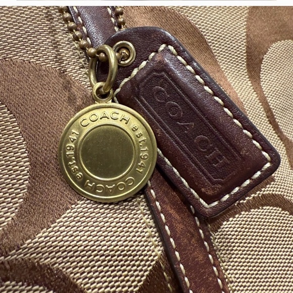 Coach Brown Signature Tote Bag - Picture 4 of 6